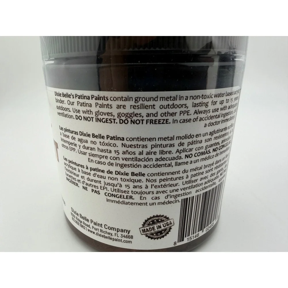 Dixie Belle Patina Paint Bronze and Copper 8oz Each Zero VOC Made in USA